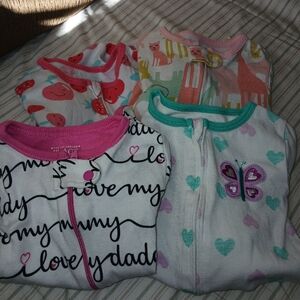 Toddler Girls Sleeper Pajamas Lot
